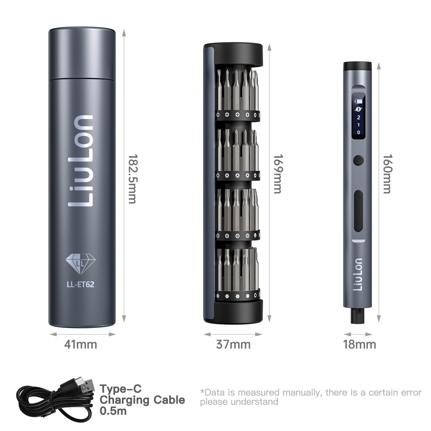 Liulon LL-ET62 62 In 1  Screwdriver Set With 3 Adjustable Gears