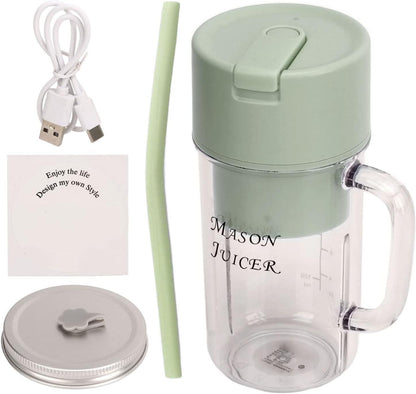 ZipPuree™ 2 In 1 Portable Crusher Juicer With Handle & Straw