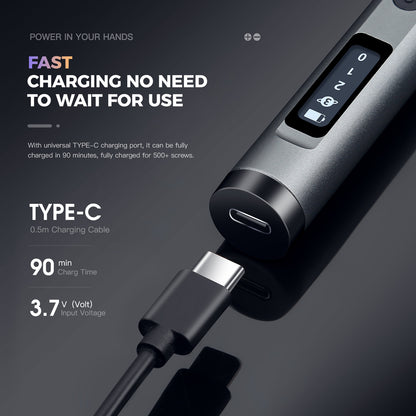 Charging cable with Type-C connector on a dark background